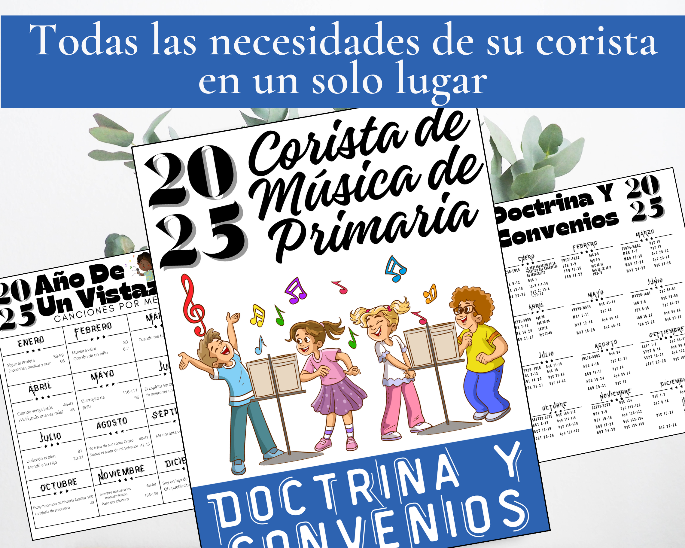 Organizador líder de música primaria 2025 planificador, corista principal, DoctrineAndCovenants 2025, descarga instantánea, Imprimible