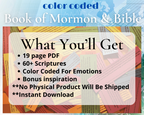 PRINTABLE LDS Missionary Book of Mormon and Bible Color-coded Emotion Scripture Jar