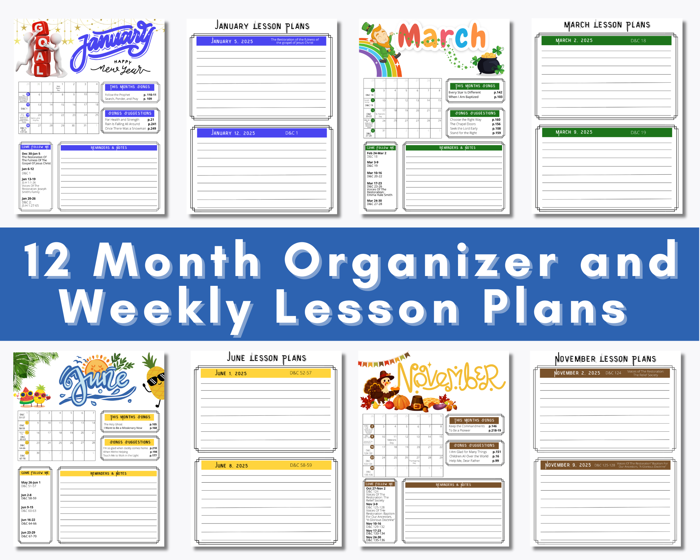 2025 Primary Chorister Planner Doctrine and Covenants